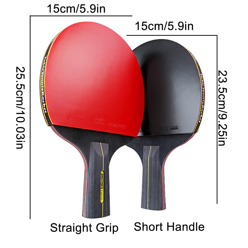 Table Tennis Racket 2 Professional Ping Pong Racket Set Pimples-in Rubber Hight Quality Blade Bat Paddle with 3 Table Tennis