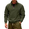 Weit geschnittenes Outdoor-Herren-Thermo-Halbzip-Stehkragen-Pullover-Sweatshirt