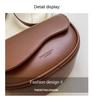 Women's PU Retro Luxury Solid Color Small Shoulder Bag Fashion Simple Underarm Handbag for Femele Travel Crossbody