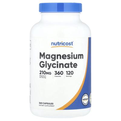 Magnesium Glycine, 210 Mg, 360 Capsules (70 Mg Per Capsule)