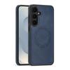 KEYSION Retro PU Leather Case for MagSafe for Samsung Galaxy S22 S23 S24 Ultra 5G S23+ S24 FE Magnetic Shockproof Phone Cover