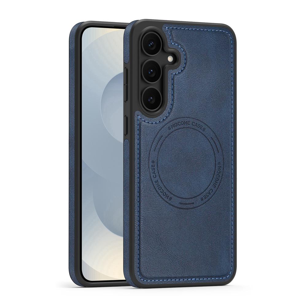 KEYSION Retro PU Leather Case for MagSafe for Samsung Galaxy S22 S23 S24 Ultra 5G S23+ S24 FE Magnetic Shockproof Phone Cover