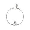 VIVIENNE WESTWOOD Ariella Heart Imitation Crystal Saturn Brass Bracelet Women Bracelet Silver 61020027-W110-W110CN