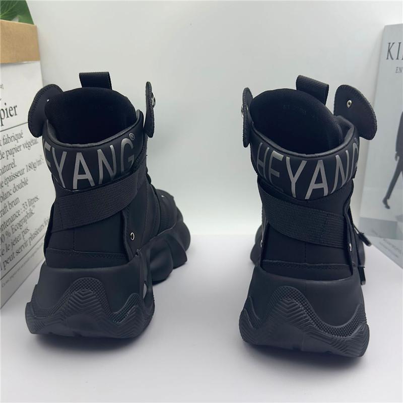 Fashion High Tops New Fashion Designer Men's Lace Up Thick Bottom Causal Shoes Flats Male Walking Sneakers Zapatos Hombre Ankle Boots