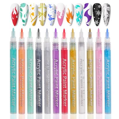1 Pcs Nail art Graffiti Stift Schwarz Weiß UV Gel Polnischen Design Dot Malerei Detail Stift Nagel Zeichnung Pinsel DIY kunst Werkzeuge