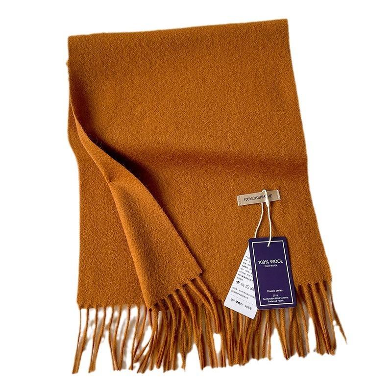 Gray Gray Men's 100 Pure Cashmere Scarf High-end Winter Men's Scarf Men's Middle-aged Father Gift