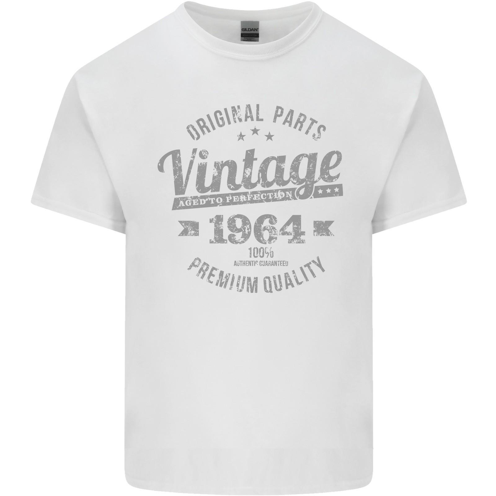 Vintage Year 62nd Birthday 1964 Mens Light Cotton T-Shirt White S