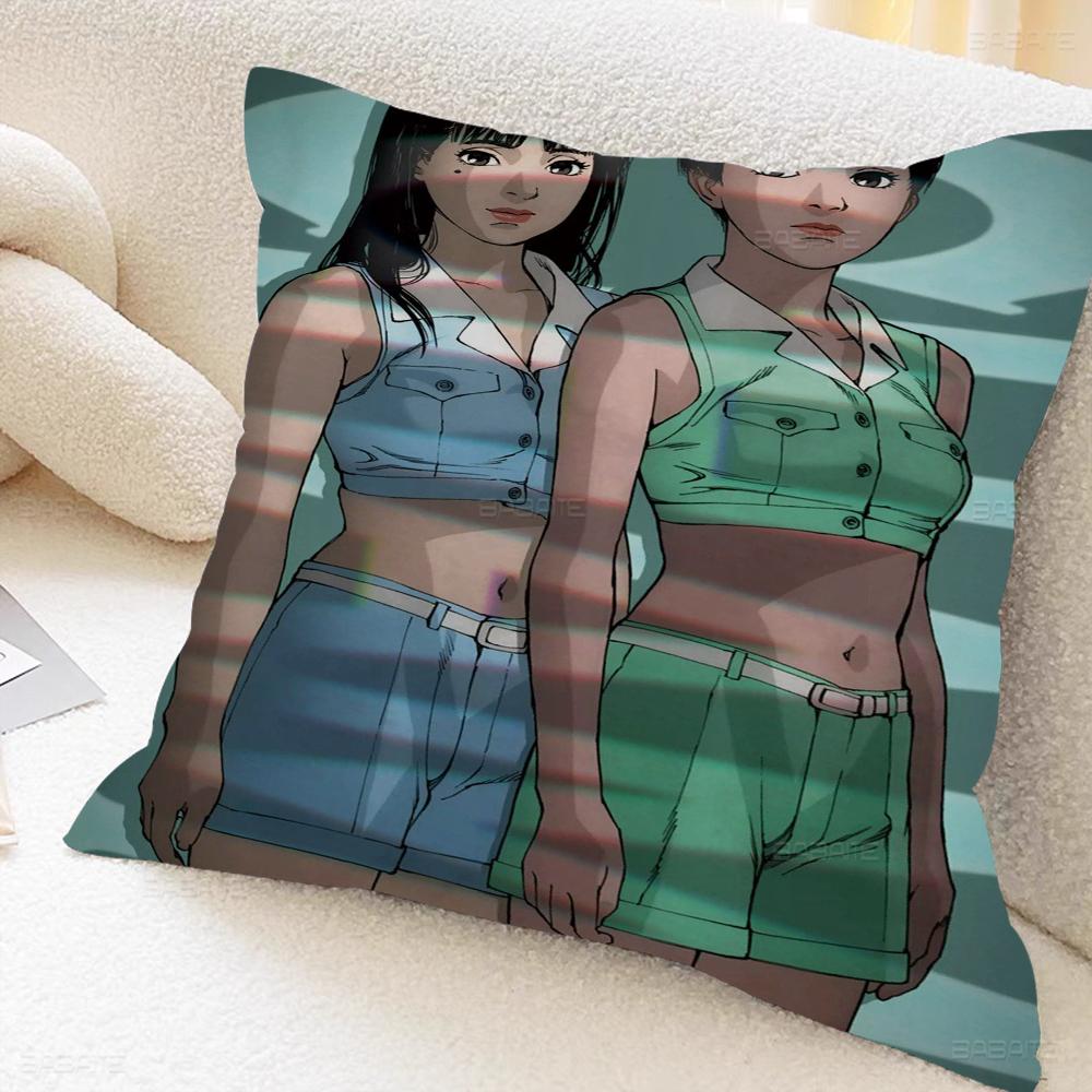 Japan Anime Perfecta Blue Pillow Cover For Bedroom Room And Living Room Sofa Decorative Cushion Cover