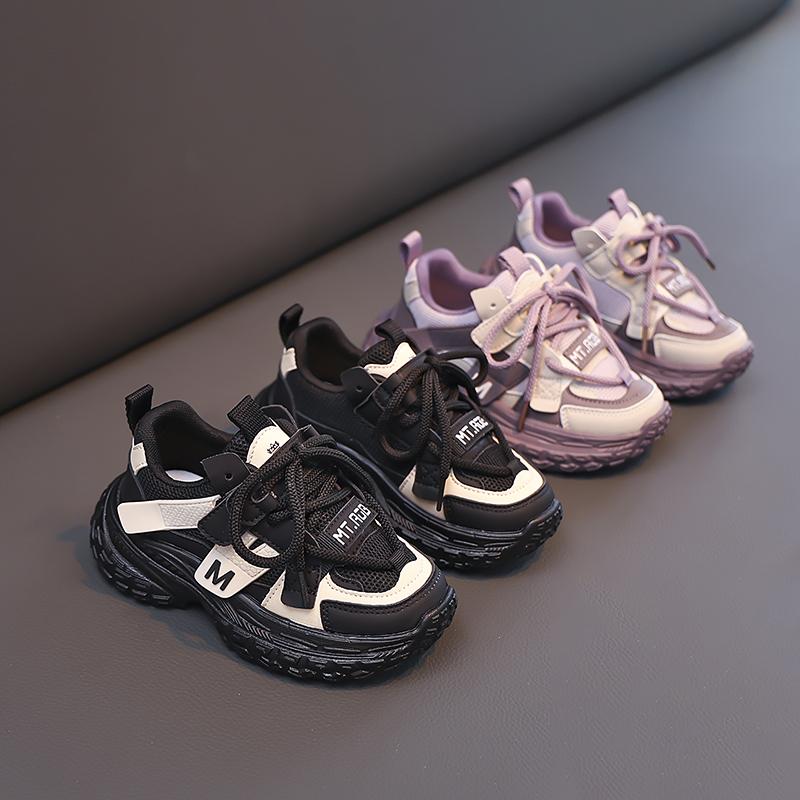Students Running Shoes Non-slip Thick Soft Sole Kids Basketball Shoes Mesh Breathable 2025 New Children Sports Shoes Comfortable
