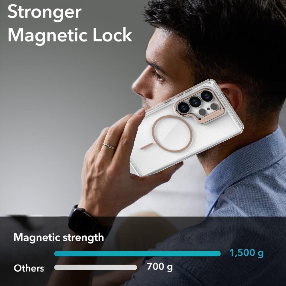 Luxus Transparent Für Magsafe Magnetischer Ständer Halter Handyhülle Für Samsung S25 Ultra S24 S23 Plus FE A06 A07 A16 A17 A26 Hülle