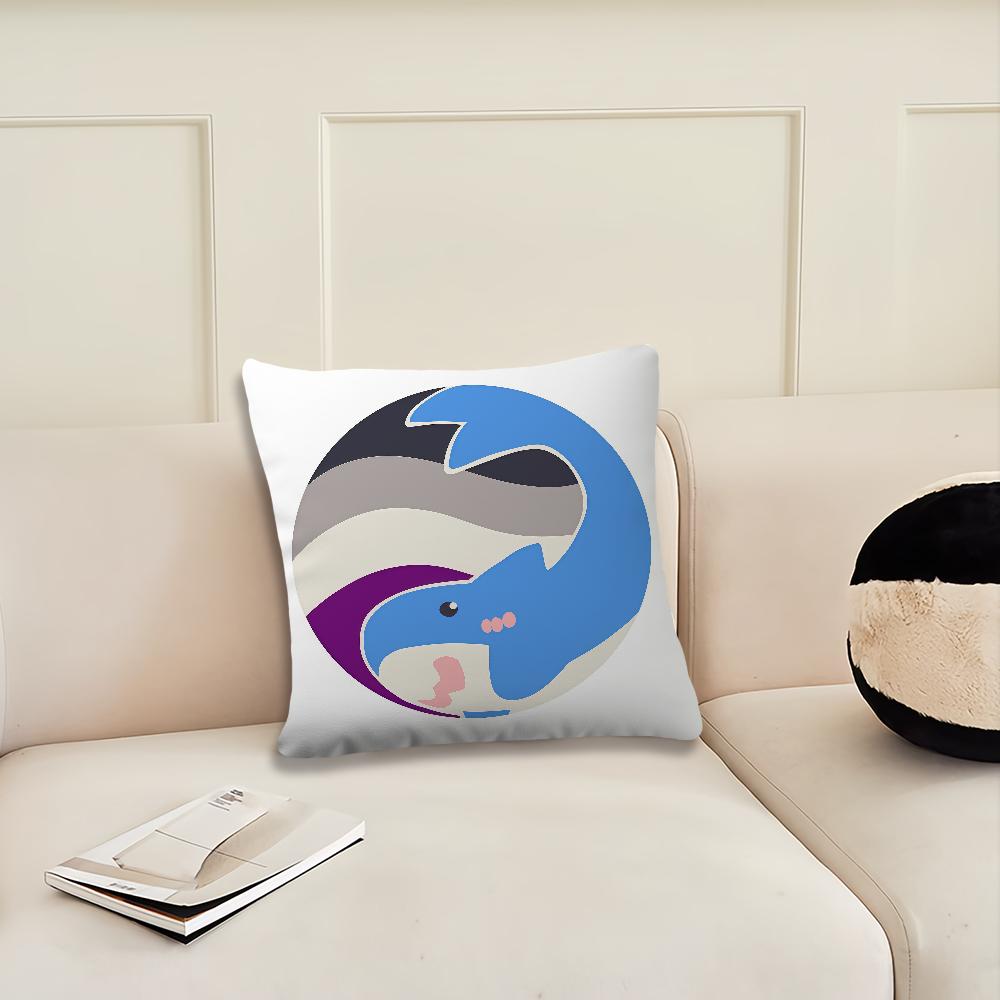 Trans Blahaj Shark Cushion Cover Pillow Cover Decoration Room Home Sofa Living Office Car Nordic Simplicity