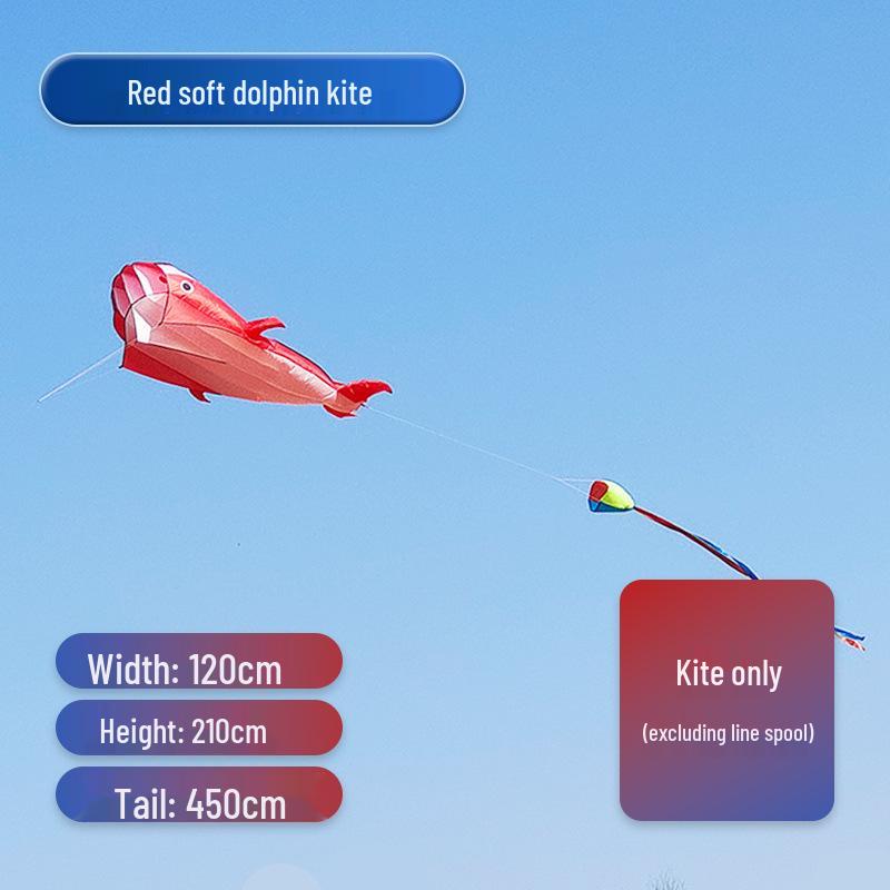 Frameless Dolphin and Whale Kite - Easy to Fly in Light Breeze