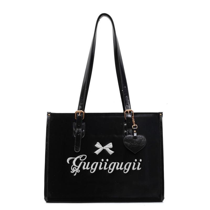 Large-capacity embroidered bag women's summer versatile new casual shoulder bag textured commuter tote bag
