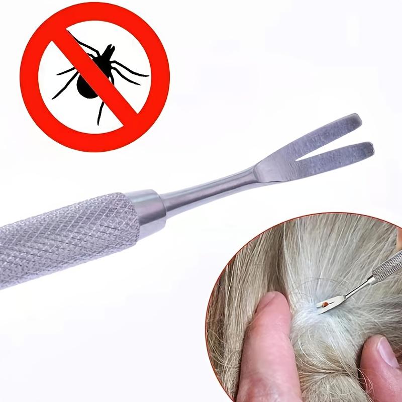 1pc Stainless Steel Tick Remover Fork - Effective Pet Flea and Tick Removal Tool for Dogs, Durable Tick Extractor Flea and Tick Removal for Pet Owners