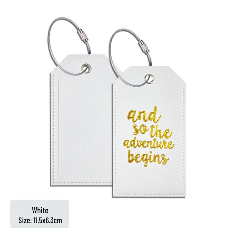 Double-Sided Leather Luggage Tag with Signature Paper Insert