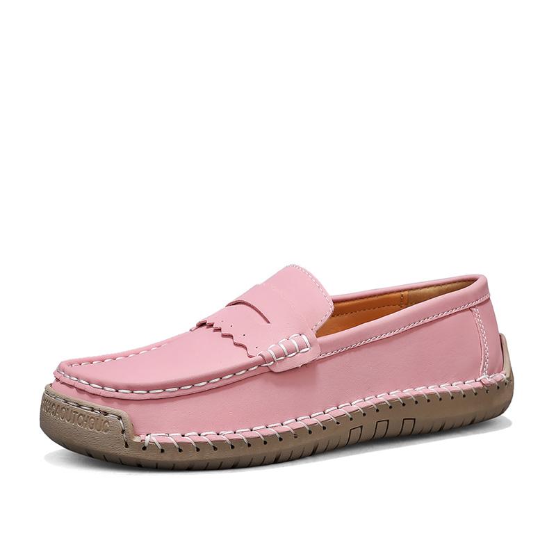 Hand-stitched Women Casual Shoes Loafers Slip On Driving Shoes Moccasins Women Flats Shoes