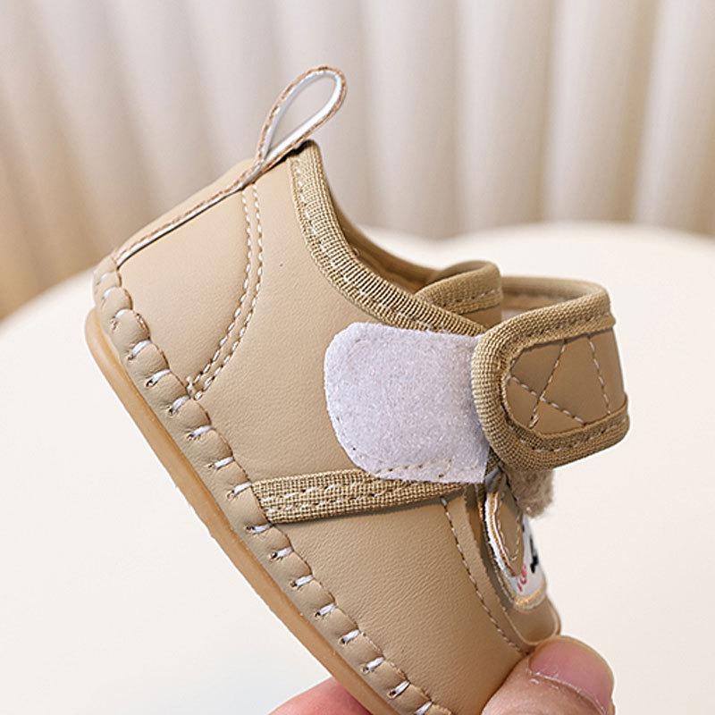 New Arrival Baby Soft-Soled Fleece-Lined Boots Cartoon First Walkers for 0-1 Year Old, Unisex Infant Shoes Kids Shoes