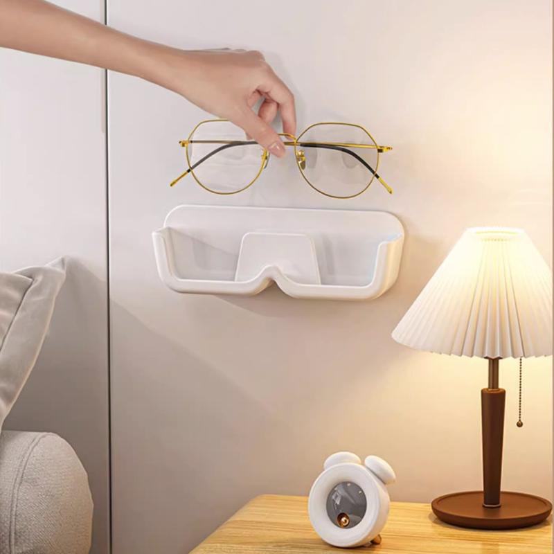 Wall-Mounted Sunglass Organizer Racks -Clear Plastic Eyewear Holders for Home Decor,Bathroom Storage,and Stylish Glasses Display