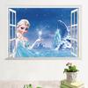 Cartoon 3D Disney Frozen Princess Wall Stickers for Kids Rooms Nursery Home Decor