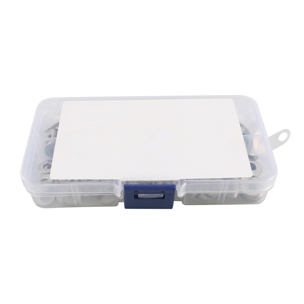 Boîte de 200 pièces Rondelles plates en acier inoxydable 304 1/4" 6 8 10 12 chacune 40 pièces