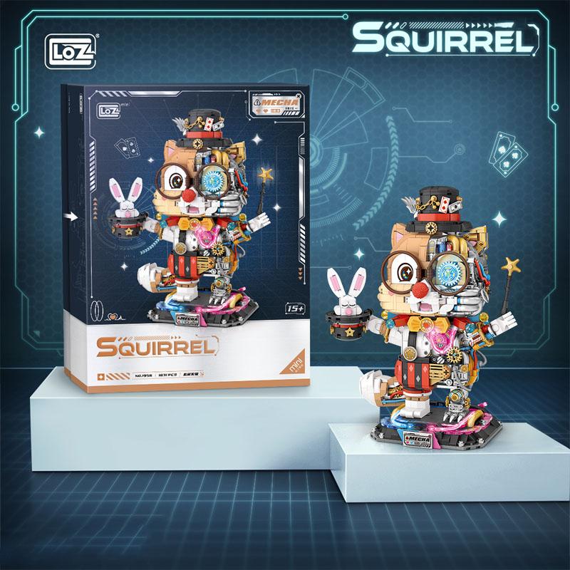 LOZ-1956 Luminous mechanical Squirrel Sorcerer puzzle model assembled children's adult building blocks toy holiday gift