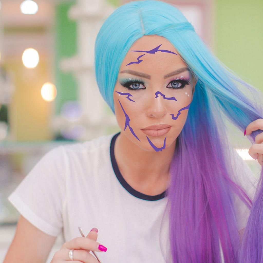 Party Role-playing Lightning- Makeup Face Stickers