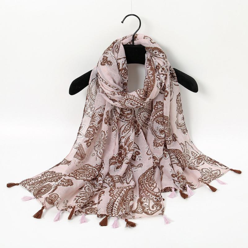 Autumn and winter small fresh rendering ink painting butterfly printing warm shawl, travel beach towel cotton and linen feel scarf