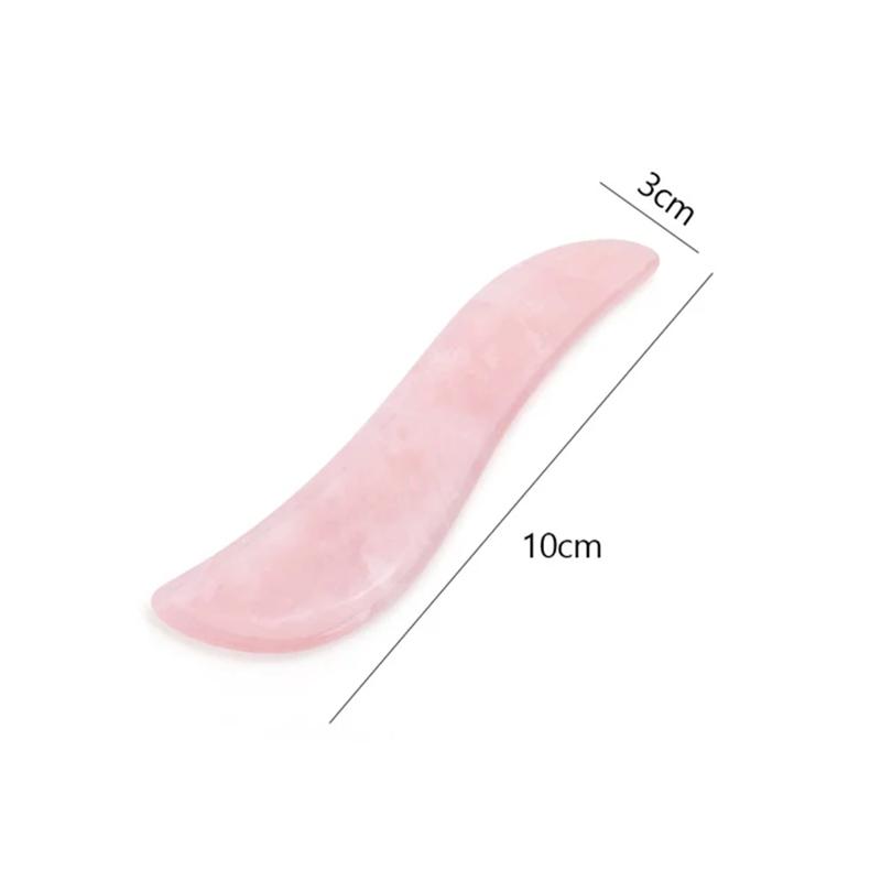 Natural Jade S-Shape Scraping Board Rose Quartz Obsidian Gua Sha Massager Spa Acupuncture  Facial Lifting Skin Care Beauty Tool