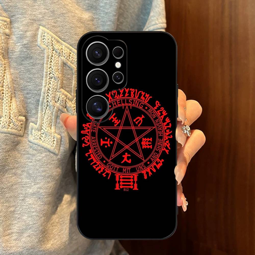 Horror Anime Hellsing Phone Case For Samsung S 24 Fe 25 Ultra Plus 20 Lite 21 30 22 23 24 22 Ultra 5G Fundas