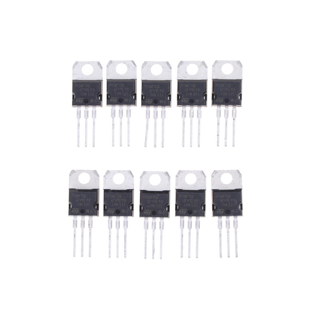 10Pcs P75Nf75 P75N75 Stp75Nf75 To-220 Transistor Original