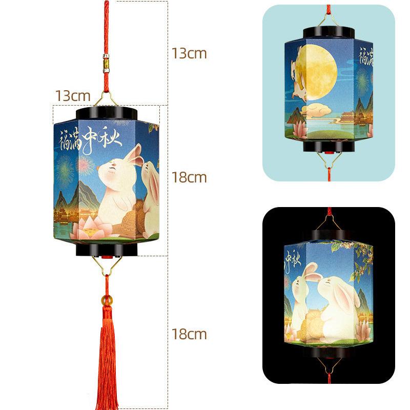 Horse Year New Year Lantern Chinese Style Red Handheld Lantern Tassel Cloth Lantern Hanging Ornament Festival Celebration