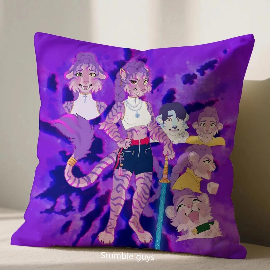 Kpop Demon Hunters Pillowcase Sofa Anime 45X45cm Cushion Cover Bedroom