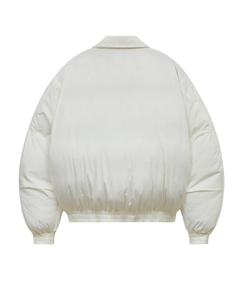 Standarderror 87-Stan023 Essential Collared Neck 2-Way Padded Jumper Ivory