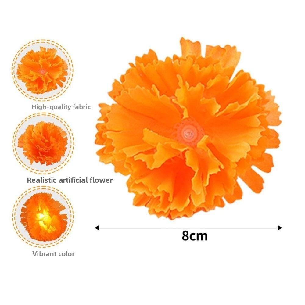 1.5/3m Mexican Marigold LED Light Battery Powered Orange Halloween Marigold Light String Garland String Lights