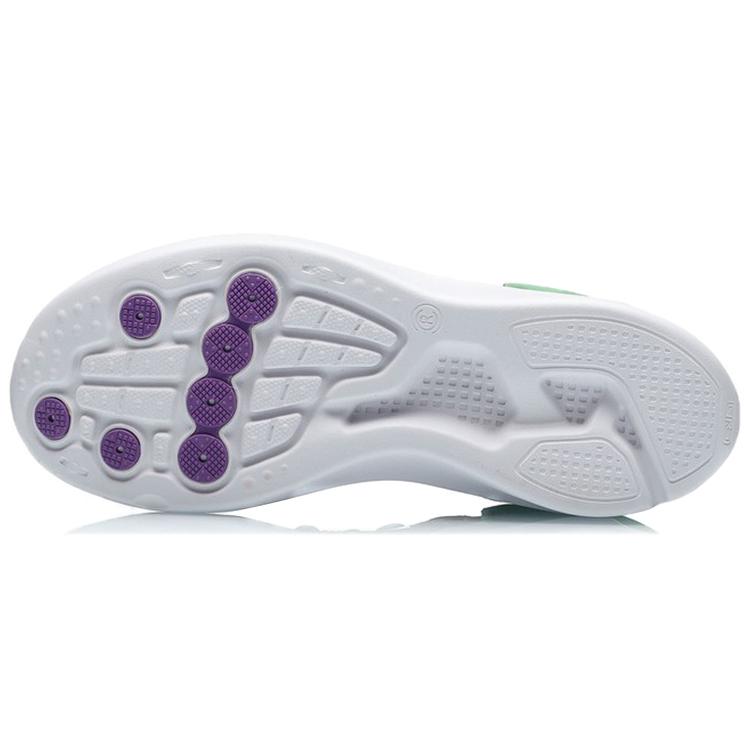 New LiNing Cushioning, Slip Resistant, Abrasion Resistant, Rebound Low Top Running Shoes Women's Black White Green ARHR052-2