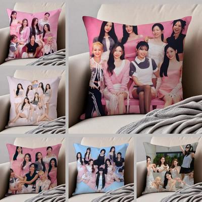 Kpop Energetic GGirls GGeneration Cushion Cover Throw Pillow Cover Hidden Button Durable Polyester Chair Cushion