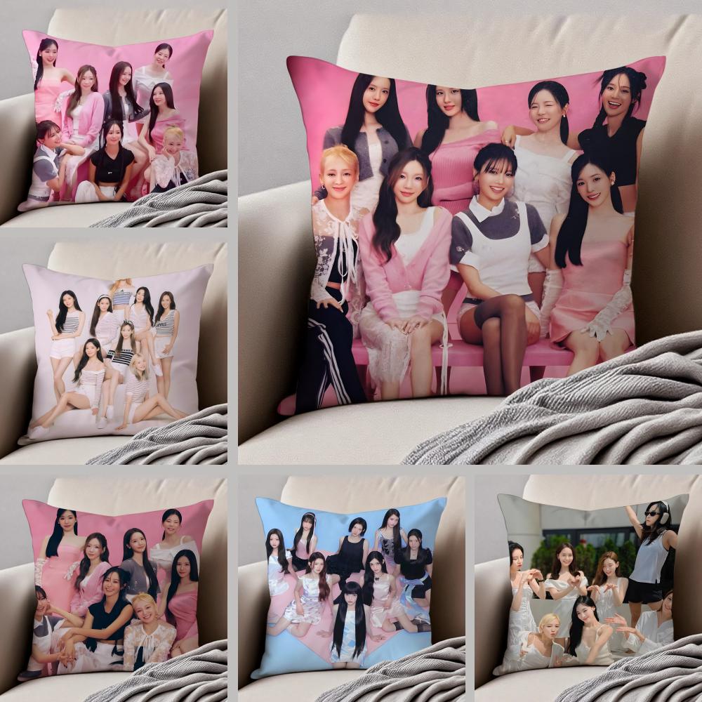 kpop energetic GGirls GGeneration Cushion Cover Throw Pillow Cover Hidden Button Durable Polyester Chair Cushion