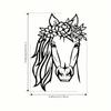 Vintage Metal Horse & Flower Wall Art for Living Room, Office, Bar & Halloween Decor