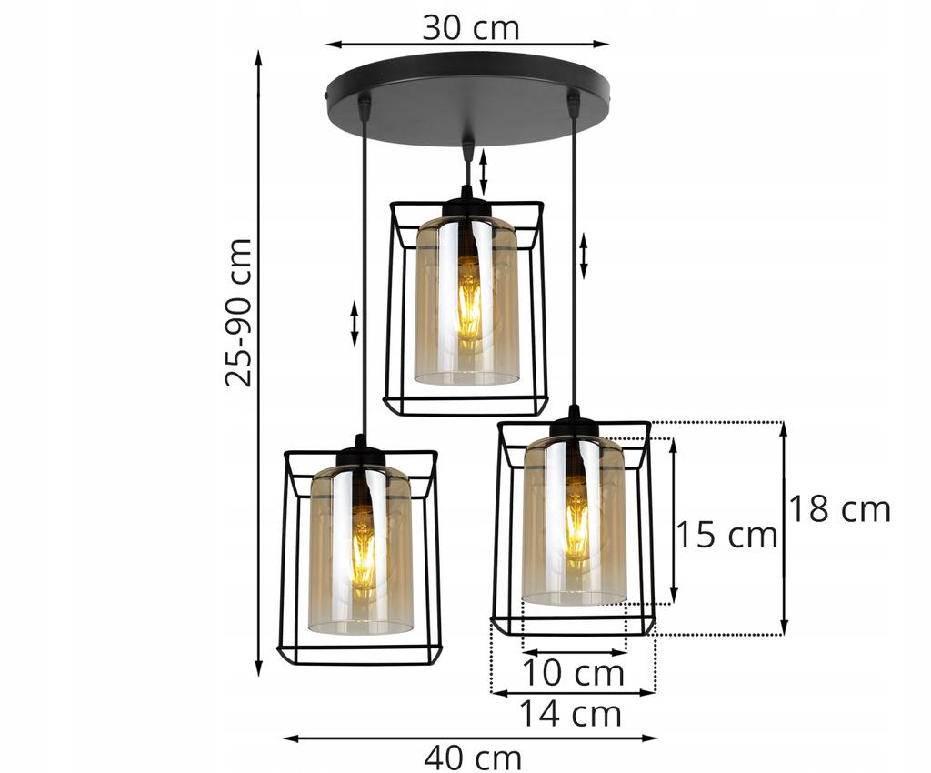 MODERN ELEGANT HANGING LAMP GLASS SHADE