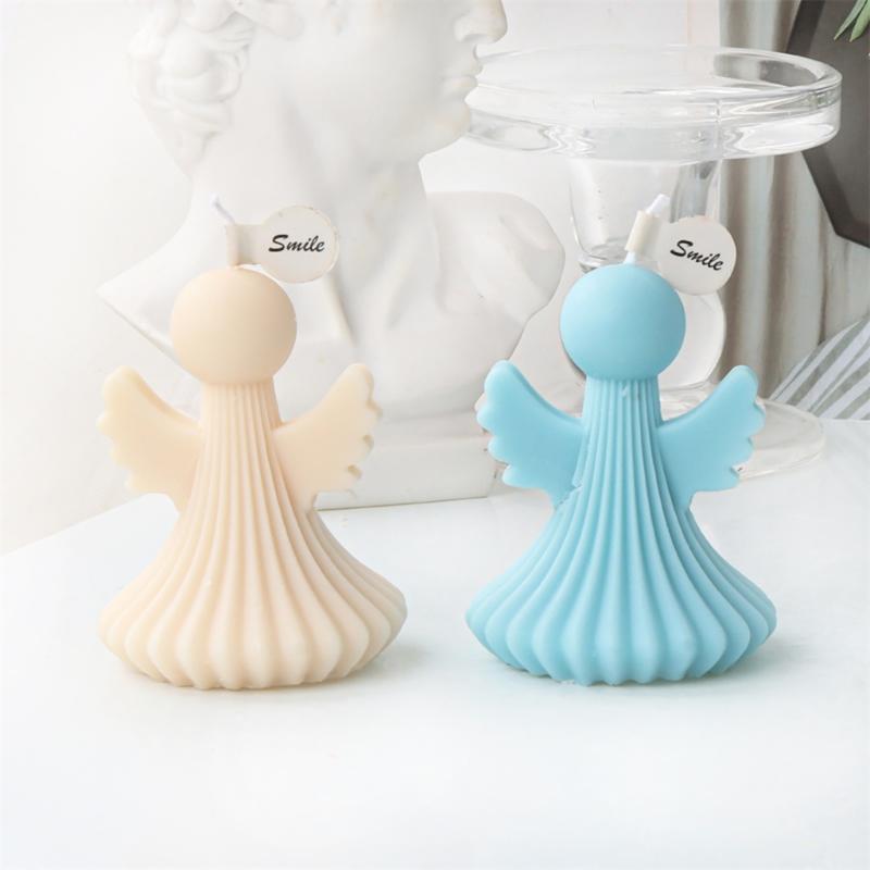 Easter Themed Angel Silicone Mold DIY Wax Candle Molds Aromatherapy Making Mould Handmade Festive Theme Ornament