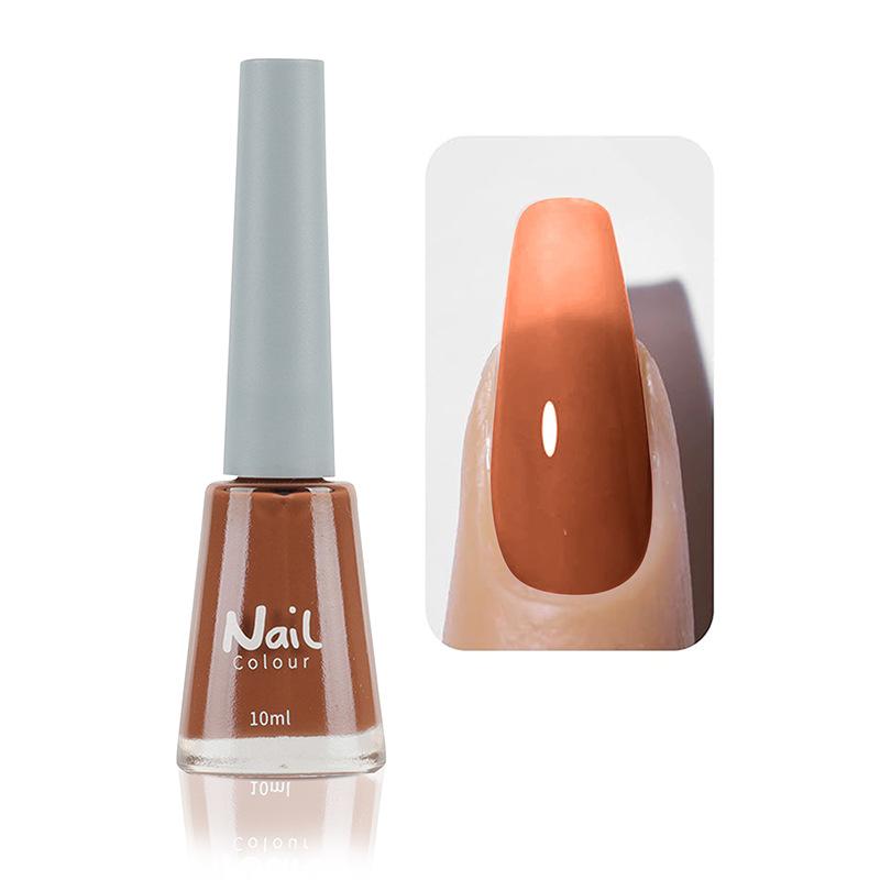 Oil-based Nail Polish Non-peeling Non-bake Fast-drying Lasting Nude Color Transparent Nail Salon Full Set of Nail Polish