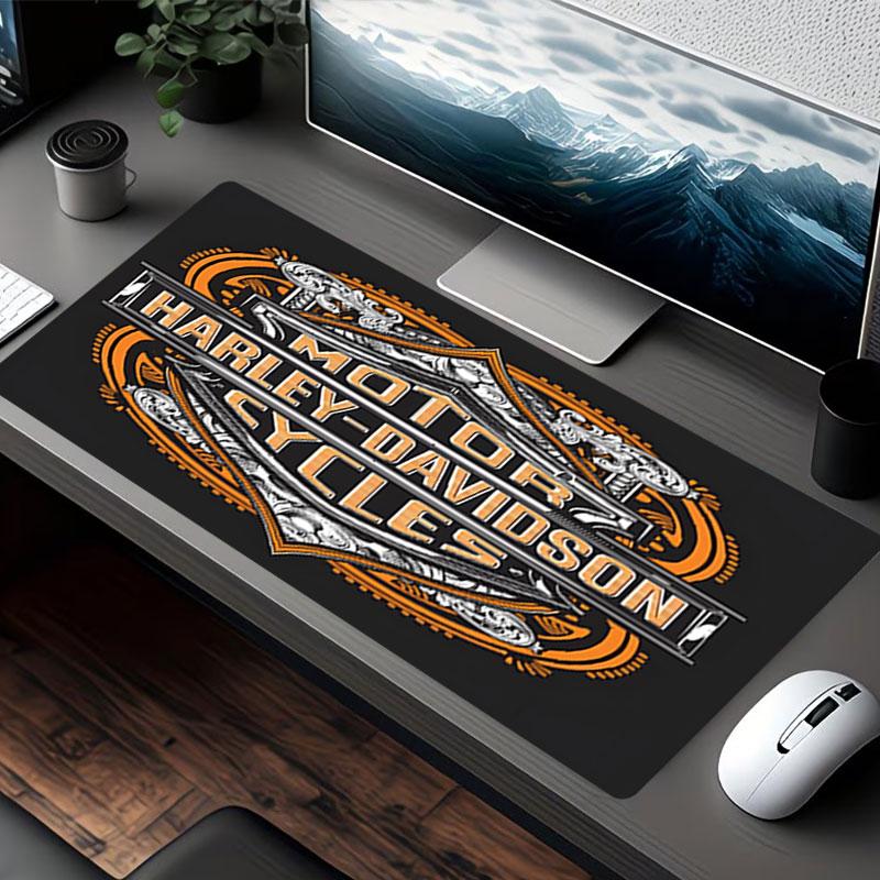 Harley Davidson Print Mouse Pad, for Keyboard Pad Laptop PC Mat for Office Home Use, Desk Decor, Perfect Birthday Gift for Gamers