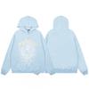 Men Women Casual Hooded Sweatshirt Jogger Pants Set With Foamed Star Letter Print Cotton Blend
