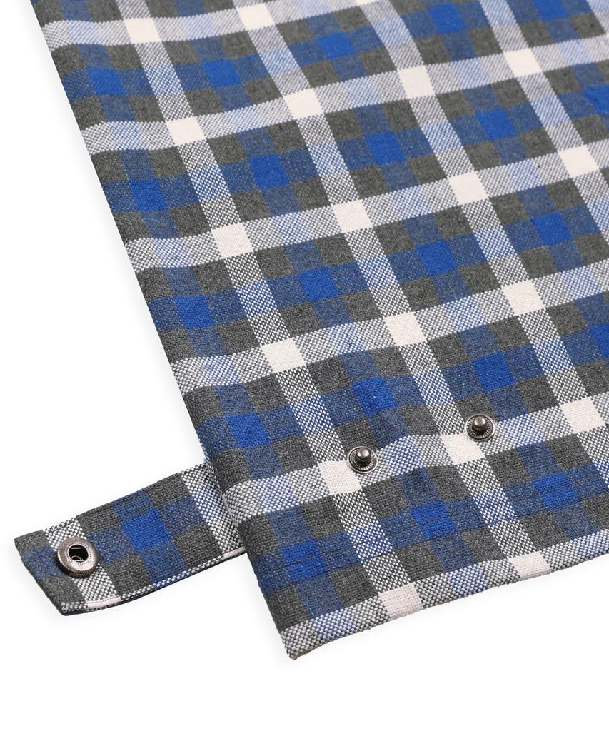GLACK Gp188 Xp Check Linen Lounge Pants (Blue)