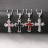 Crystal Diamond Cross Pendant Necklace - Hip Hop Fashion, Versatile Choker, Street Style Sweater Chain