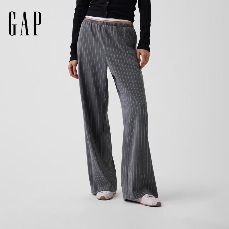 GAP Women's Casual Straight-Leg Elastic Waist Trousers