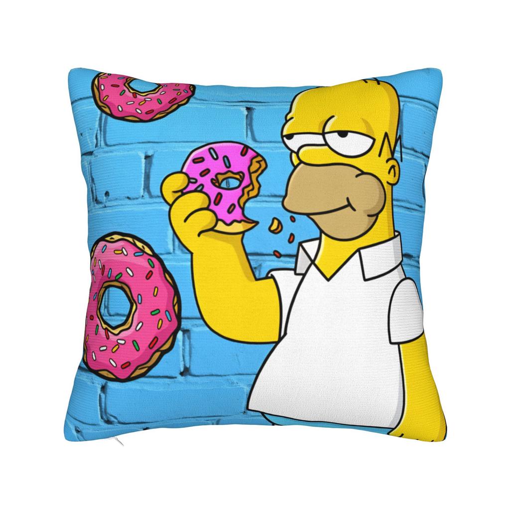 S-Simpsons Characters Group Portrait Pillow Cover Custom Cushion Cover Retro Trendy Pillow Case For Living Room Chair