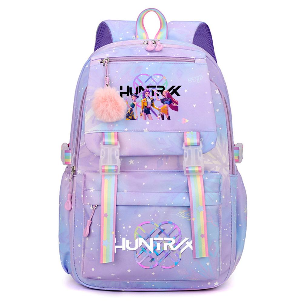 K-Pop Dämonenjäger Bedruckter Wasserdichter Rucksack mit Großer Kapazität Teenger Schüler Mädchen Junge Schultasche Buchtasche Damen Große Kapazität Reisetasche Geschenk