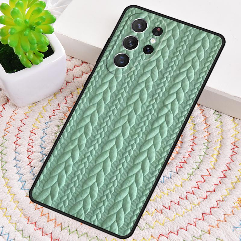 Sewing Knitting Crochet TPU Phone Case For Samsung Galaxy note 10 pro S26 S25 S24 S23 S22 Ultra Plus S21 FE S20 Shockproof Cover