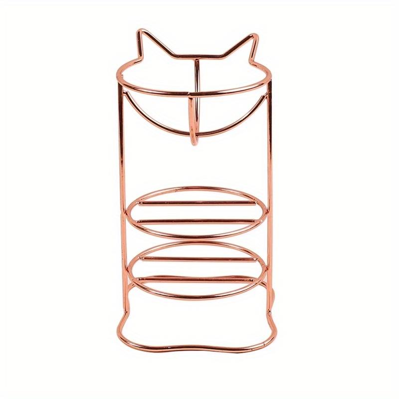 

1 шт. многофункциональный держатель для спонжей для макияжа, полированная золотая отдельно стоящая стойка для хранения, модная подставка для инструментов для макияжа